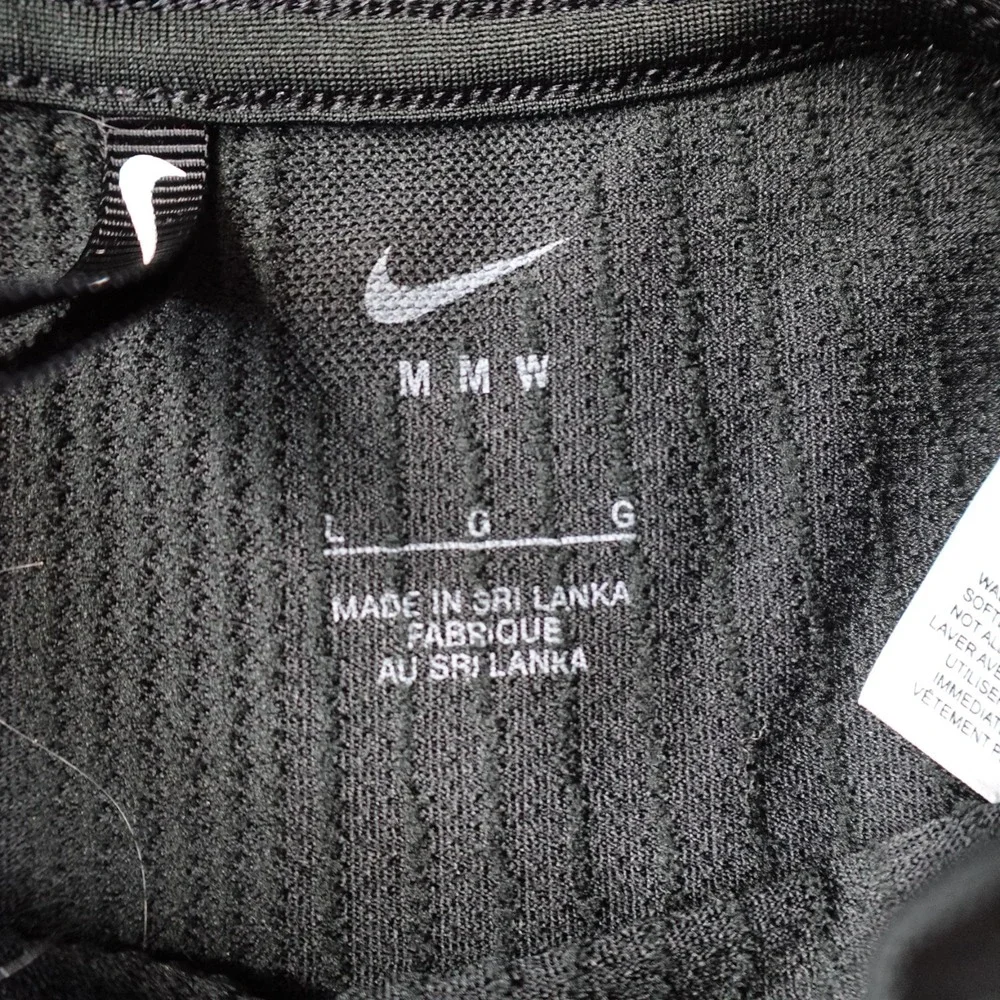 Nike x MMW NRG Mock Neck Shirt Mens Large Black Short Sleeve Performance DD9436